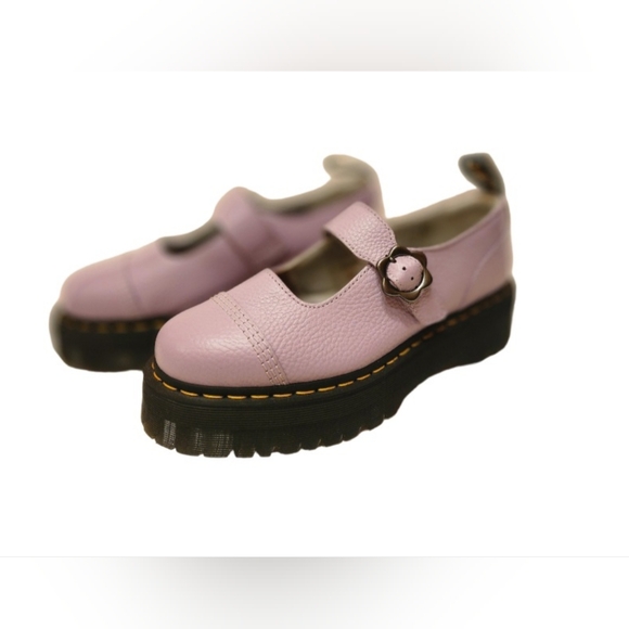 Dr Martens Purple Addina Flower Oxford Plataform Size 10 Purple NWOB - Picture 3 of 14